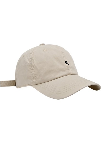 R Logosu Işlemeli Yumuşak Üst Beyzbol Şapkası Küçük Yüzlü Yaz Güneş Şapkası Erkekler Için Dört Mevsim Derin Üst Şapka (Yurt Dışından)