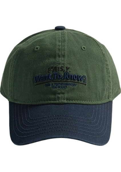 Kadınlar Için Amerikan Retro Renk Uyumlu Ins Harf Işlemeli Beyzbol Şapkası Bahar ve Yaz Çok Yönlü Yüz Küçük Yumuşak Üst Ördek Gagası Şapkası Ayarlanabilir (Yurt Dışından)