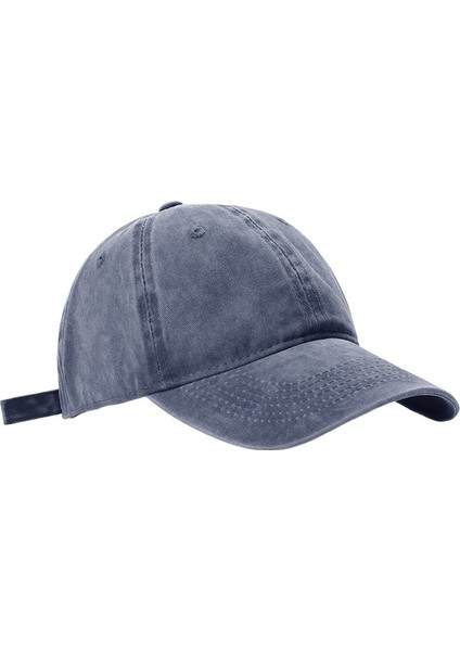 Yıkanmış Beyzbol Şapkası Düz Renk Moda Kore Versiyonu Gündelik Erkek Ördek Gagalı Şapka Büyük Baş Çevresi Tüm Maç Güneş Şapkası (Yurt Dışından)