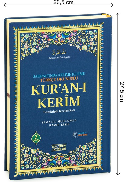 Satır Arası Kelime Kelime Türkçe Okunuşlu Mealli Kuranı Kerim - Rahle Boy - Lacivert indirimleri