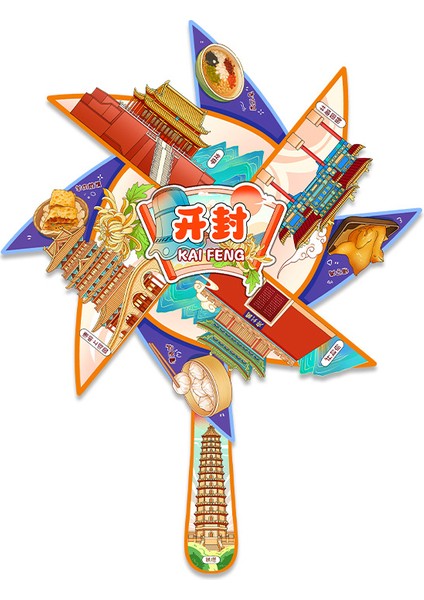 0143 Çin Kaifeng Seyahat Hediyelik Buzdolabı Çıkartmaları (Yurt Dışından)