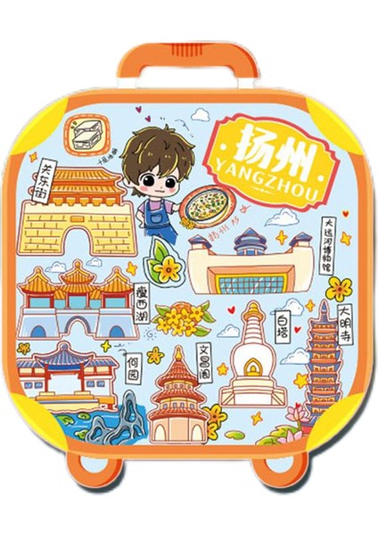 0272ÇIN Yangzhou Seyahat Hediyelik Eşya Buzdolabı Çıkartmaları (Yurt Dışından)