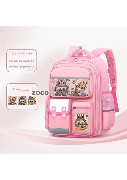 Çocuk Okul Çantası Ilkokul Öğrencileri Bir, Iki, Üç Ila Altı Sınıflar Büyük Kapasiteli Sevimli Raglan Desen Omuz Sırt Çantaları (Yurt Dışından)