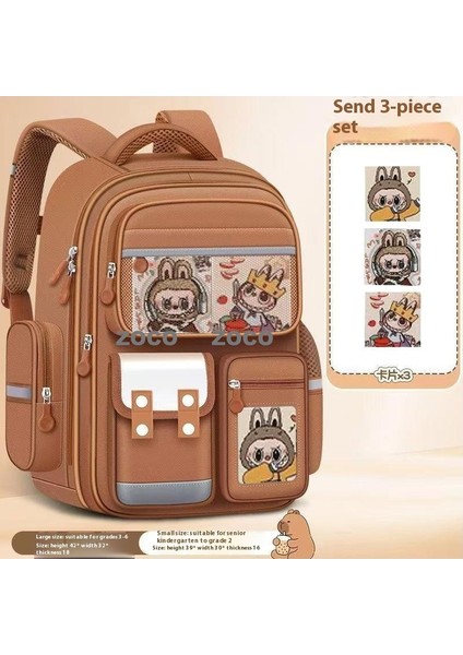 Çocuk Okul Çantası Ilkokul Öğrencileri Bir, Iki, Üç Ila Altı Sınıflar Büyük Kapasiteli Sevimli Raglan Desen Omuz Sırt Çantaları (Yurt Dışından)