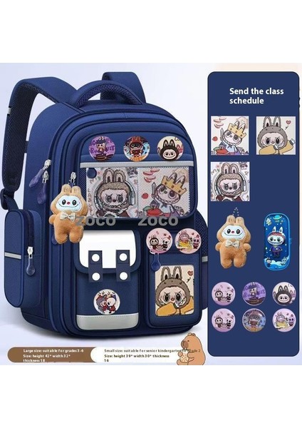 Çocuk Okul Çantası Ilkokul Öğrencileri Bir, Iki, Üç Ila Altı Sınıflar Büyük Kapasiteli Sevimli Raglan Desen Omuz Sırt Çantaları (Yurt Dışından)