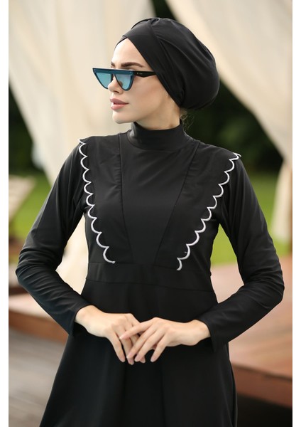 Tasarım Likralı Tam Kapalı Tesettür Mayo Melek Remsa Mayo R034