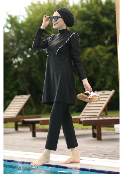 Tasarım Likralı Tam Kapalı Tesettür Mayo Melek Remsa Mayo R034