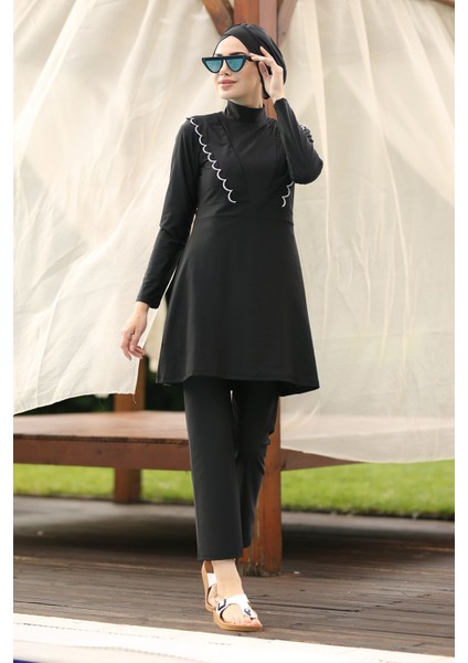 Tasarım Likralı Tam Kapalı Tesettür Mayo Melek Remsa Mayo R034