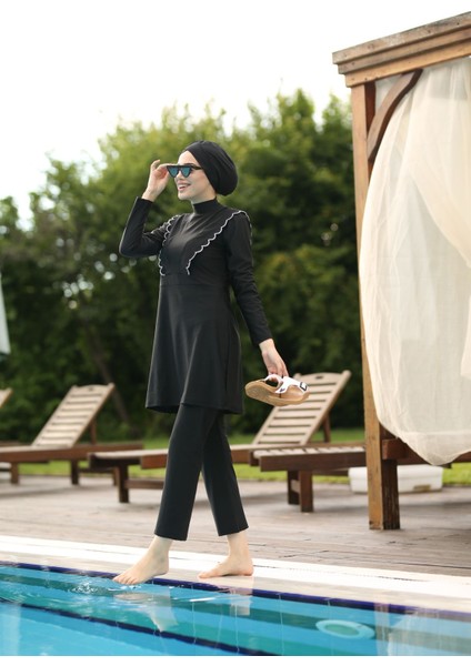 Tasarım Likralı Tam Kapalı Tesettür Mayo Melek Remsa Mayo R034