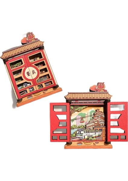 0156CHONGQING Çin Seyahat Hediyelik Buzdolabı Çıkartmaları (Yurt Dışından)