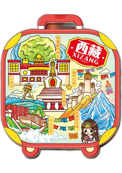 0268ÇIN Tibet Seyahat Hatıra Buzdolabı Çıkartmaları (Yurt Dışından)