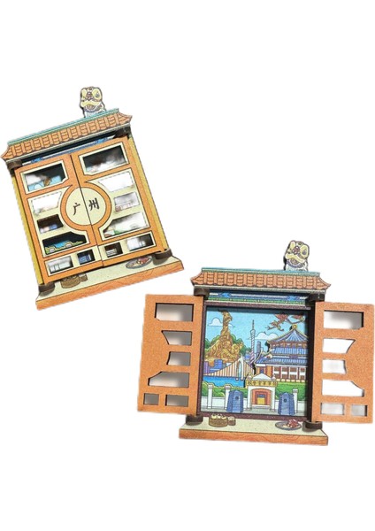 0158GUANGZHOU, Çin Seyahat Hediyelik Buzdolabı Çıkartmaları (Yurt Dışından)