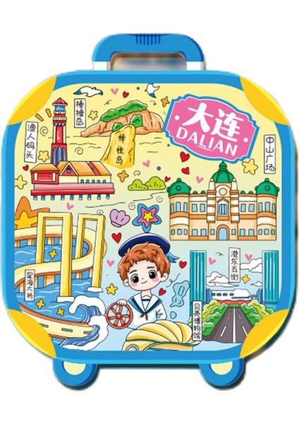 0286ÇIN Dalian Seyahat Hediyelik Buzdolabı Çıkartmaları (Yurt Dışından)