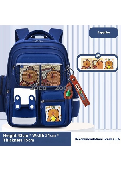 Kapi Bara Karikatür Ilkokul Öğrencileri Okul Çantası 1-6 Sınıflar Büyük Kapasiteli Çocuk Omuz Çantası Giymek (Yurt Dışından)