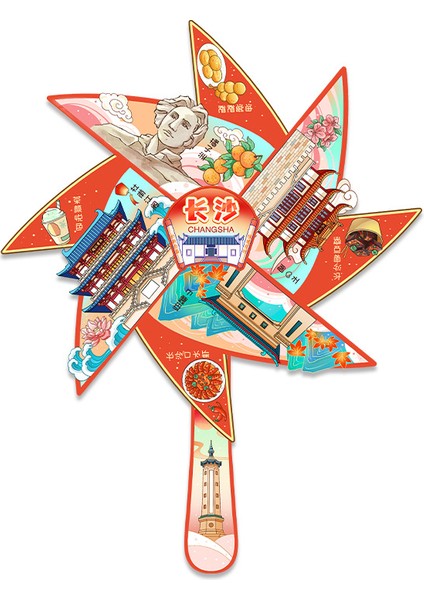 0150CHANGSHA, Çin Seyahat Hediyelik Buzdolabı Çıkartmaları (Yurt Dışından)