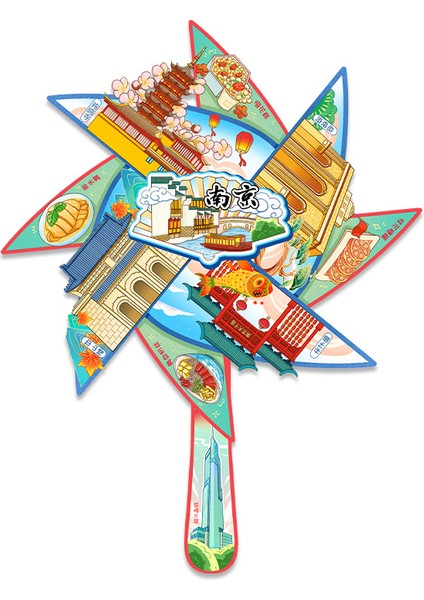 0144NANJING, Çin Seyahat Hediyelik Buzdolabı Çıkartmaları (Yurt Dışından)