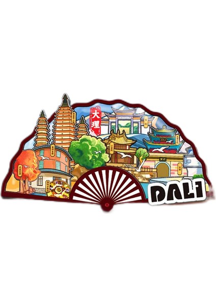 0306ÇIN Dali Seyahat Hediyelik Buzdolabı Çıkartmaları (Yurt Dışından)