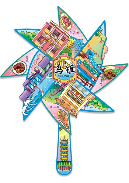 0148ÇIN Wuzhen Seyahat Hatırası Buzdolabı Çıkartması (Yurt Dışından)