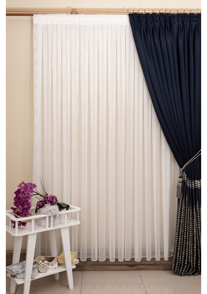 1-3 Sık Pile Akita Model Tül Perde, Kırık Beyaz Ütü İstemeyen Tül Perde fiyatları