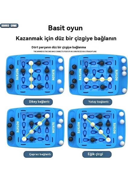 Ebeveyn-Çocuk Çift Savaş Bulmaca Döner Tavla Çocuk Masa Üstü Parça Satranç Oyuncak (Yurt Dışından) fiyatları