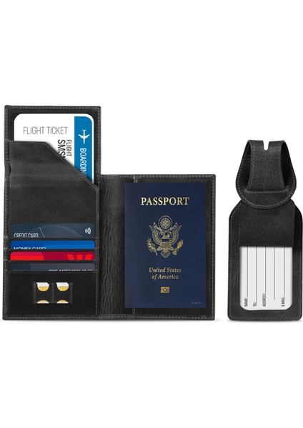 OT142 Hakiki Deri Pasaport Kılıfı - Seyahat Cüzdanı