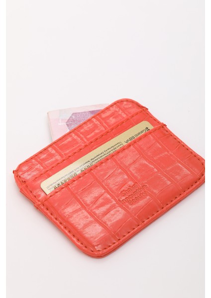 Turuncu SHK181 Kroko Suni Deri, 4 Kartlık ve Para Bölmeli, Unisex Kartlık indirimleri