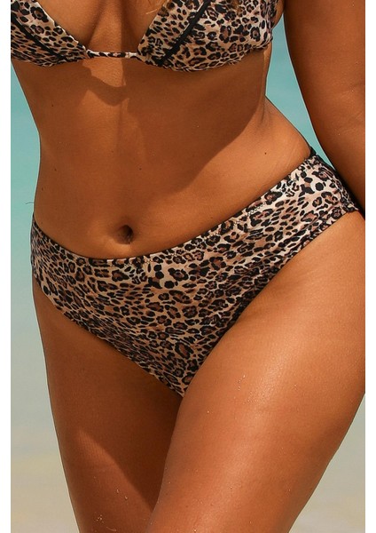 Capetown Leopar Desenli Dolgusuz Çıkarilabilir Kup Toparlayıcı Bikini Takım indirimleri