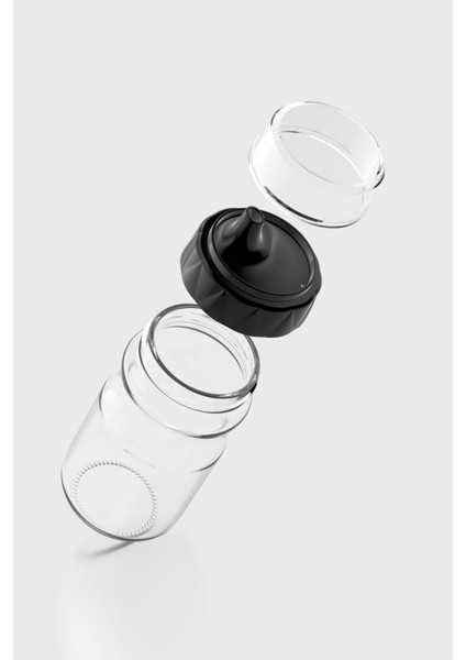 Lexa 370 ml Siyah Kapaklı Cam Yağlık ve Sosluk 151072 modelleri