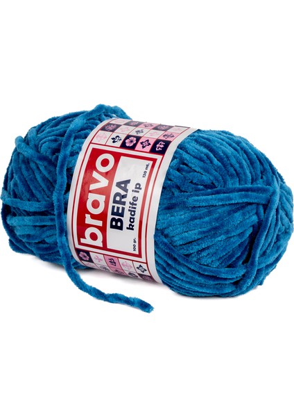 Bera Kadife Iplik 100 gr 120 Metre (Renk Kodu: 945) Havacı Mavi