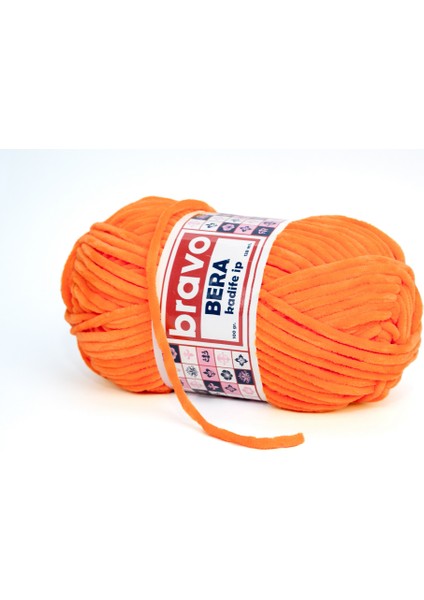 Bera Kadife Iplik 100 gr 120 Metre (Renk Kodu: 947) Portakal