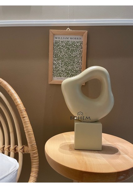 Büyük Asimetrik Seramik Büst Heykel, Şık ve Modern Dekorasyon Parçası