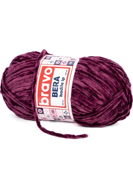 Bera Kadife Iplik 100 gr 120 Metre (Renk Kodu: 939) Mürdüm