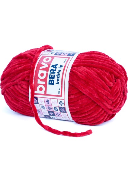 Bera Kadife Iplik 100 gr 120 Metre (Renk Kodu: 920) Koyu Kırmızı
