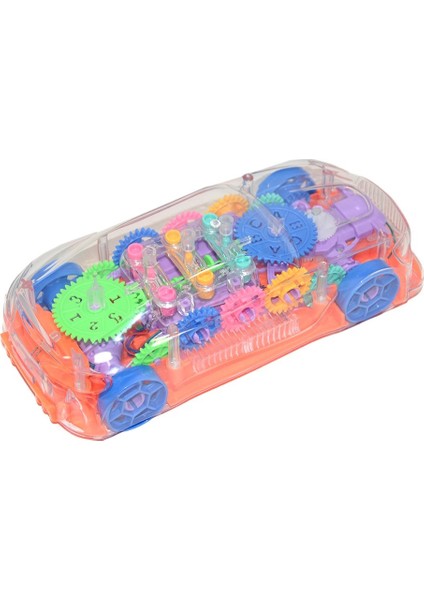 Vardem Müzikli Işıklı Şeffaf Oyuncak Araba 20 cm Renkli Tasarım 3-6 Yaş İçin modelleri