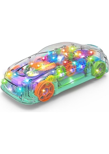 Vardem Müzikli Işıklı Şeffaf Oyuncak Araba 20 cm Renkli Tasarım 3-6 Yaş İçin fırsatları