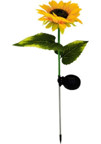 2 Adet Solar Güneş Enerjili Ayçiçeği Bahçe Aydınlatma Dekorasyon Işığı 2 Adet