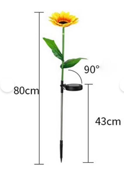 2 Adet Solar Güneş Enerjili Ayçiçeği Bahçe Aydınlatma Dekorasyon Işığı 2 Adet fiyatları