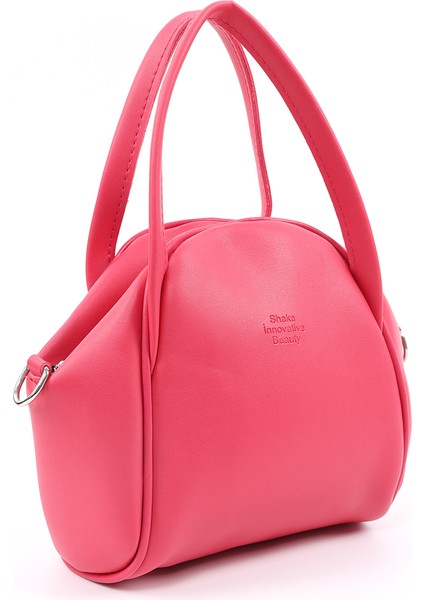 Fuşya SHK132 Suni Deri, Fermuarlı Tek Bölmeli, Çıtçıt Detaylı ,el, Kol ve Omuz Çantası fiyatları
