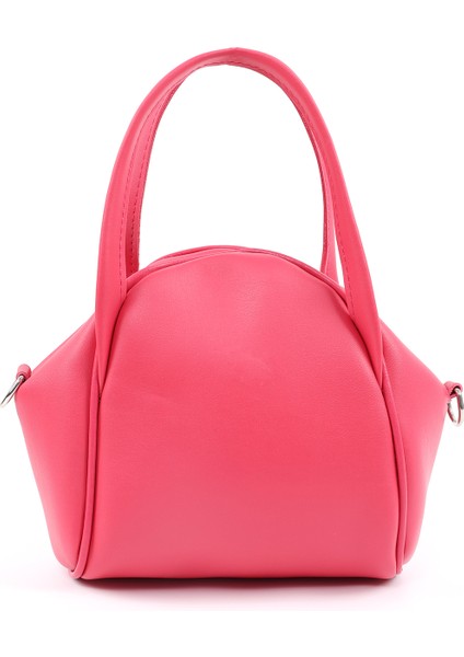 Fuşya SHK132 Suni Deri, Fermuarlı Tek Bölmeli, Çıtçıt Detaylı ,el, Kol ve Omuz Çantası modelleri