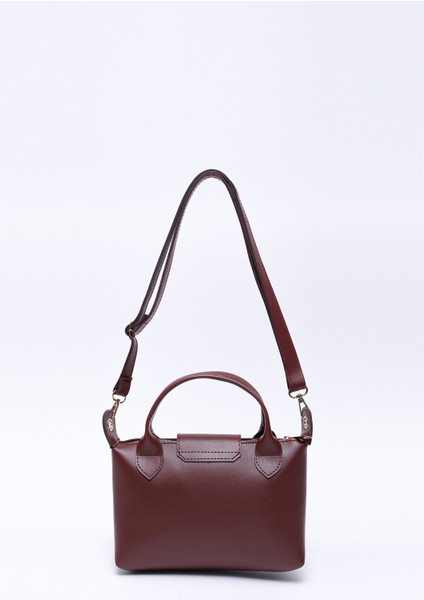 Bordo SHK135 Suni Deri, Tek Bölmeli, Çift Askılı El, Kol ve Çapraz Omuz Çantası fırsatları