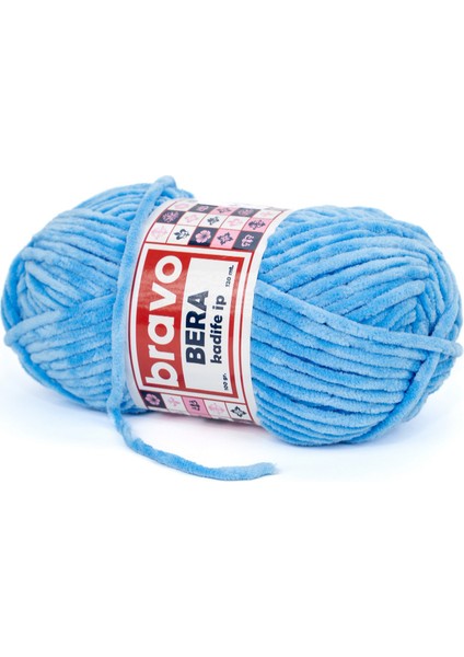 Bera Kadife Iplik 100 gr 120 Metre (Renk Kodu: 927) Bebe Mavi