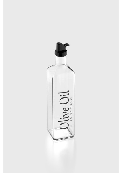 Oslo Yazı Desenli 750 ml Siyah Kapaklı Cam Yağlık 152003 fiyatları
