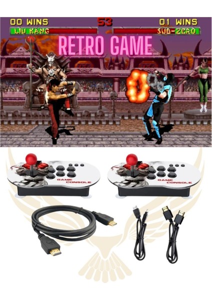 Leons Joystic LED Işıklı Oyun Konsolu Kablosuz Hd Mini Konsol Kristal Topuz game console