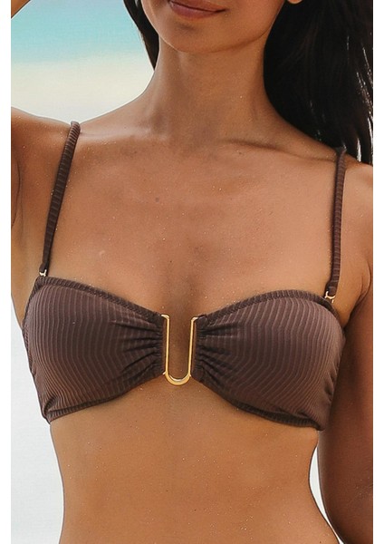 Assos Mocha Kahverengi Straplez Yandan Bağlamalı Bikini Takım fırsatları