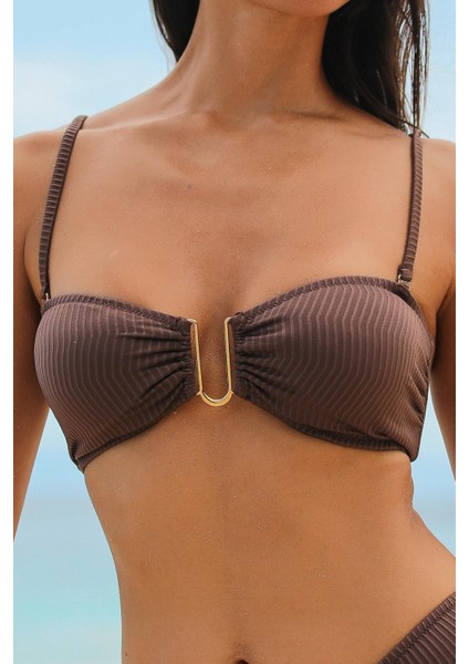 Assos Mocha Kahverengi Straplez Yandan Bağlamalı Bikini Takım indirimleri