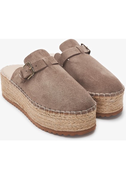 Elira Sigaro Hakiki Deri Kadın Espadril Terlik fırsatları
