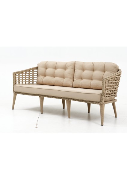 Linda Rattan Bahçe Balkon Oturma Grubu (3+1+1+MASA+2 PUF) fırsatları