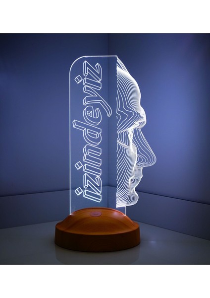Atatürk Temalı Hediyelik Ürünler Atatürk İzindeyiz Gecelambası 3D Led Lamba, Atam İzindeyiz Sloganı, Ofis ve İşyeri Hediyesi indirimleri