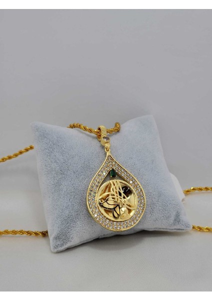 22 Ayar Altın Kaplama Yarım Altın Uyumlu Çerçeve Kolye modelleri