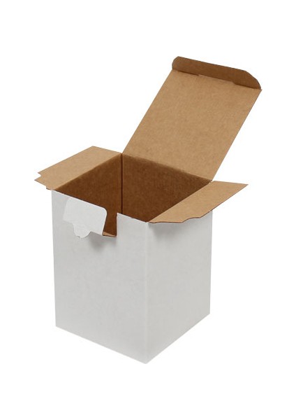 7,7x7,7x9 Cm-Kilitli Kutu- E-Ticaret Kutusu-Mum Kutusu-Karton Kutu-Beyaz Kutu- 50 Adet